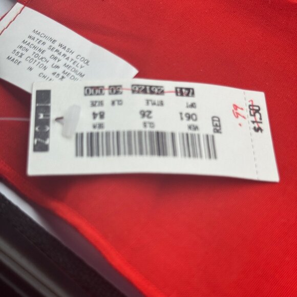 Red Table Napkins Set Cotton & Polyester Blend 19x18 Inches Set of 4 - Picture 5 of 5